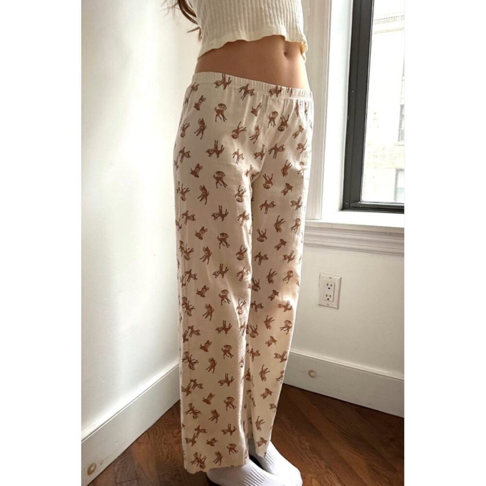 Brandy Melville Kiera Deer Print Chill Pants One Size